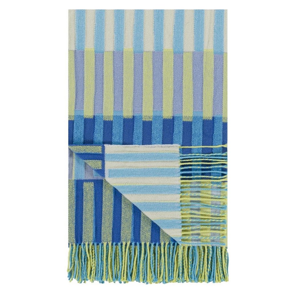 Murazzi Striped Throw by Designers Guild in Porcelain Blue